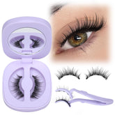 Lanflower magnetic eyelashes with applicator for a natural look and easy placement.
