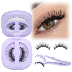 Lanflower magnetic eyelashes with applicator for a natural look and easy placement.