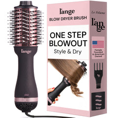 Lange Hair Le Volume 75mm oval barrel front view for quick at-home blowouts.