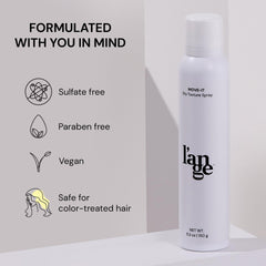 lange-hair Move-It texture spray bottle showing lightweight, residue-free volume