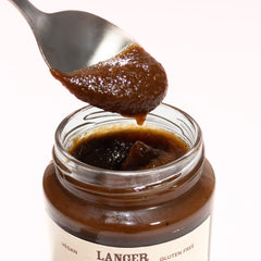 Langer Farms Apple Butter jar side view with label