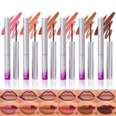 Langmanni 6-piece peel-off lip liner set packaging shows the color range for versatile looks.