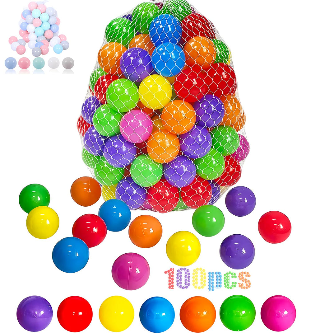 LANGXUN rainbow ball pit balls in a pack for colorful, safe play.
