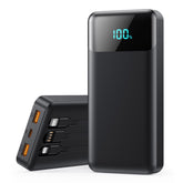 LanLuk 40800mAh power bank with built-in cables for on-the-go charging.