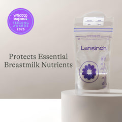 Lansinoh presterilized BPA-free bags ready for safe storage and pumping.