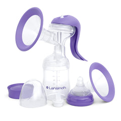 Lansinoh manual breast pump with comfortable flange for a gentle fit