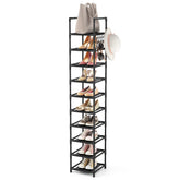 LANTEFUL tall narrow shoe rack assembly showing space-saving design