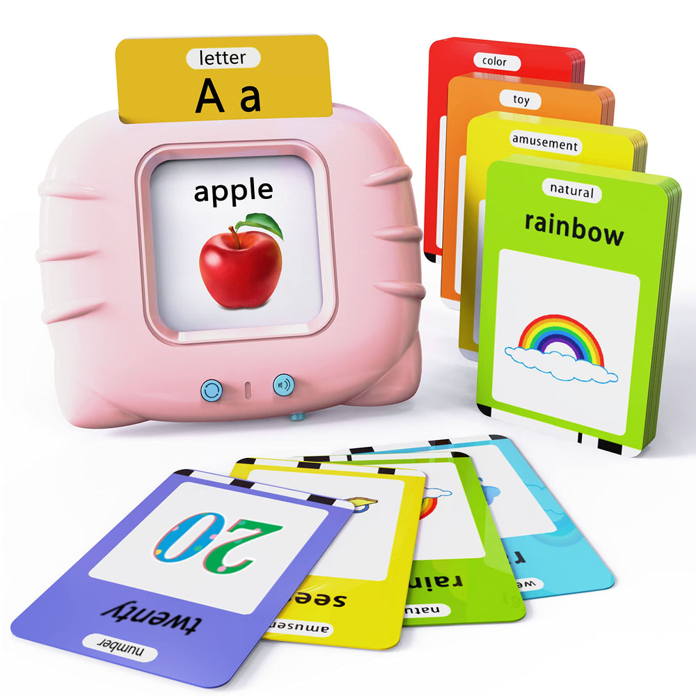 Lapare Audible Educational Toy reader with flash cards demonstrating words pronunciation and engagement
