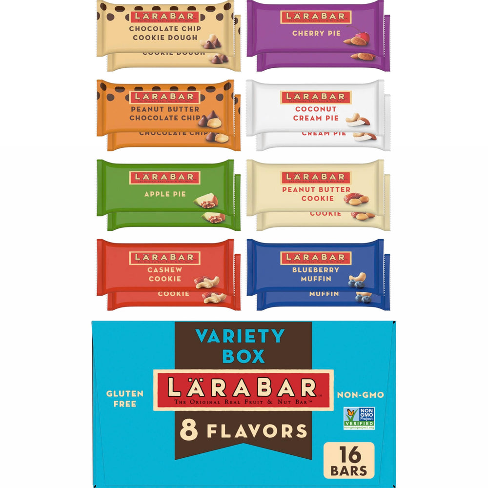 LÄRABAR Apple Pie bar shown for on-the-go energy with real fruit and nuts.