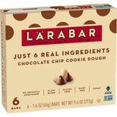 LÄRABAR Chocolate Chip Cookie Dough bar packaging featuring six simple ingredients.