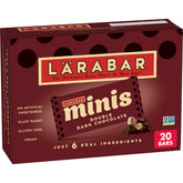 LÄRABAR Minis Double Dark Chocolate box, gluten-free and vegan.
