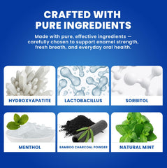 Larine co Nano Hydroxyapatite Toothpaste shown in a daily brushing routine