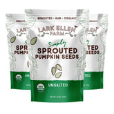 Lark Ellen Farm sprouted pumpkin seeds, air-dried texture ideal for on-the-go snacking.