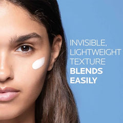 La Roche-Posay Mela B3 sunscreen cream swirl shows texture and blend.
