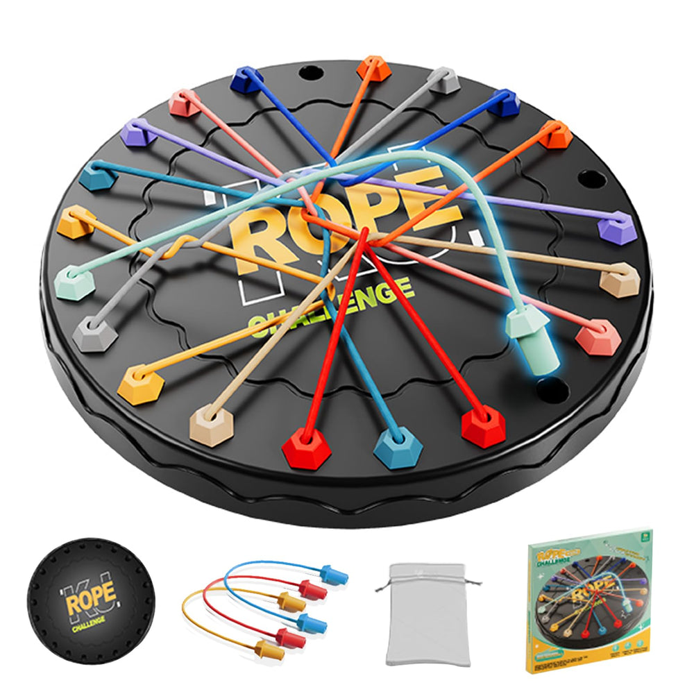 Lartoys Rope Untangling Game cover image showing vibrant ropes for family bonding