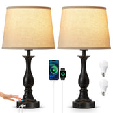 Lauag bedside table lamp with touch control and 3-way dimming for adjustable light.