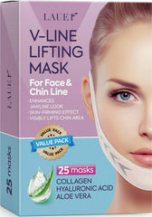 LAUER COSMETIC V-line lifting mask defines the jawline and tightens the chin area.