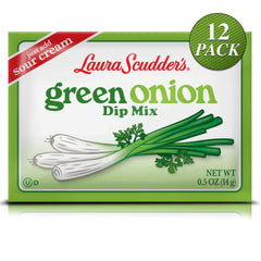 Laura Scudder's Green Onion Dip Mix package ready for quick party snacking at gatherings