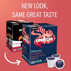 Lavazza Dolcevita Classico mug with steam rising, inviting morning aroma