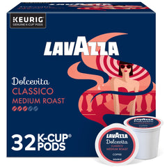 Lavazza Dolcevita Classico pack shot showing premium K-Cup pods for easy mornings.