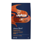 Lavazza Perfetto ground coffee bag front view with bold dark roast