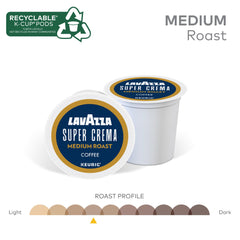 Hazelnut notes highlighted by Lavazza Super Crema espresso shot.