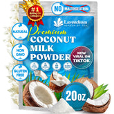 Lavendium Coconut Milk Powder 20oz pouch shows resealable packaging for freshness.