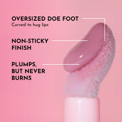 LAWLESS Forget The Filler lips swatch reveals Lavender Sorbet color and gloss depth