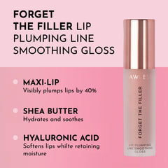 Lawless Forget The Filler Lip Plumper applicator gliding smoothly for plush, fuller-looking lips.
