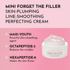 Lawless Forget the Filler texture swatch demonstrates priming-ready cream for makeup