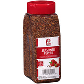 Lawry's Seasoned Pepper bottle front view showing a colorful, versatile blend for home cooking