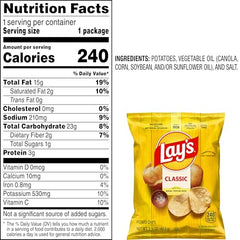 Close-up of Lay's Classic chips showing crisp, golden edges.
