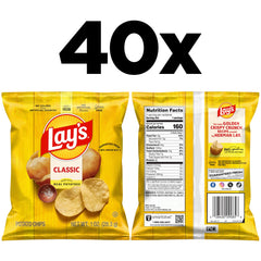 Lay's Classic Chips crisp-bite close-up shows crunchy texture.