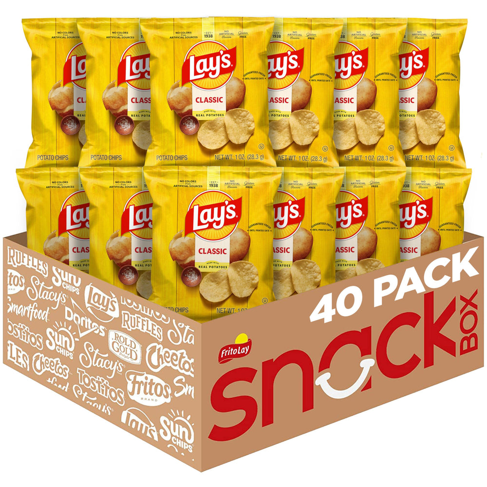 Lay's Classic Chips pack-40 for grab-and-go gatherings.