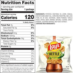 Lay's jalapeño kettle-chip close-up reveals crispy texture and seasoned coating.