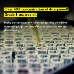Lazy Society tea-tree oil roll-on bottle being applied to a blemish