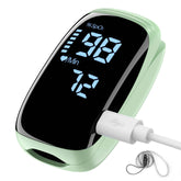 LBEAURG finger oximeter display for quick, clear saturation readings.