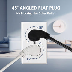 LBSC 15A grounded extension cord provides reliable power from wall outlets.