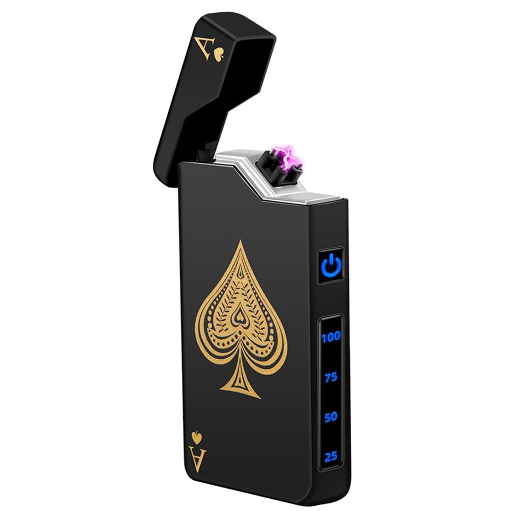 LcFun Electric Lighter with Ace design, stylish and portable for everyday use