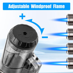LcFun torch lighter in a camping setup for outdoor use