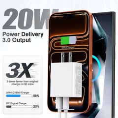 LCGENS 20W USB-C port delivers rapid charging for iPhone and more.