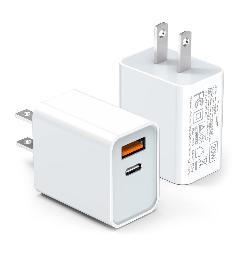 LCGENS USB-C wall charger 2-pack with dual ports for fast charging on the go.