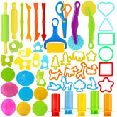 LCY WEDSHI 49-pcs dough tool set for creative play and early fine motor skills