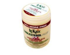 Le Kair Cholesterol Plus deep conditioner texture close-up for damaged hair repair.