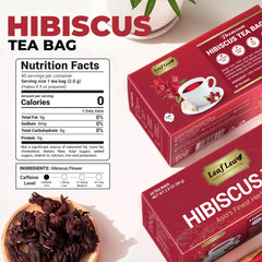 LeafLea hibiscus tea being poured into a cup for a refreshing moment