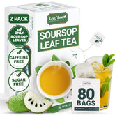 LeafLea Soursop leaf tea bag ready for a soothing caffeine-free cup.