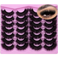 LEAFMOON Mink Lashes 20mm cat-eye for dramatic, lightweight volume.