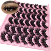 LEAFMOON Wispy Mink Lashes 21-pair set for versatile daily looks.