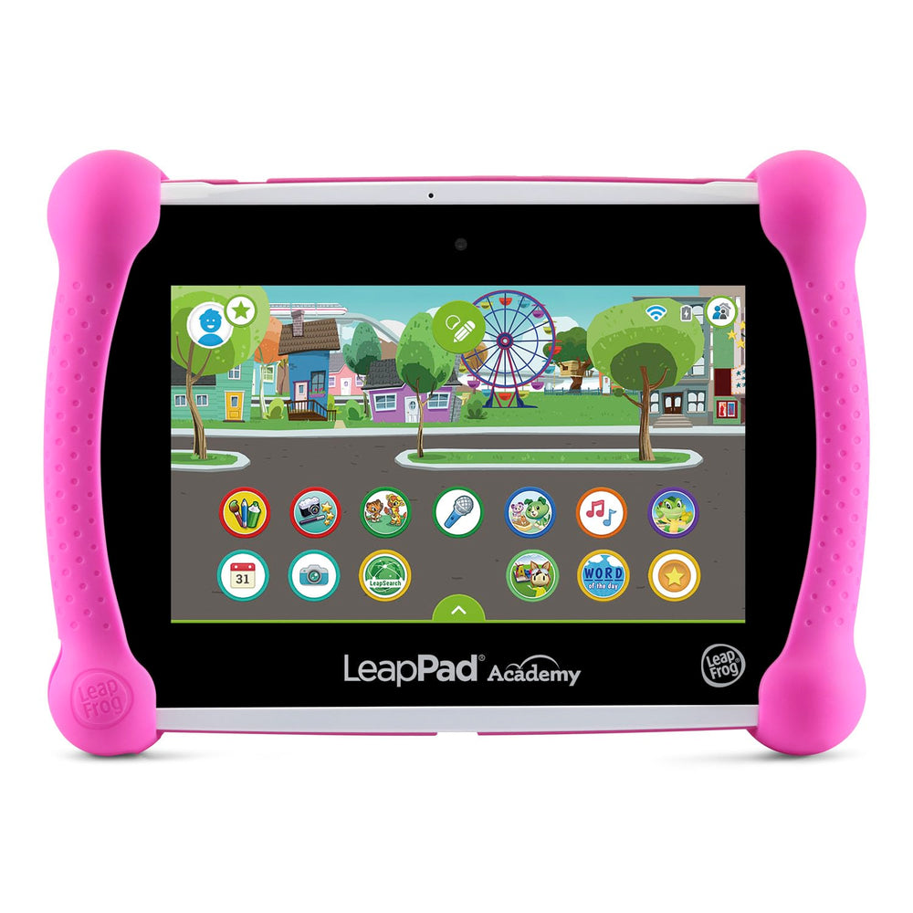 LeapFrog LeapPad Academy pink tablet front view for beginner learning