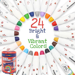 Lebze jumbo crayons in sturdy container for easy storage and gifting.